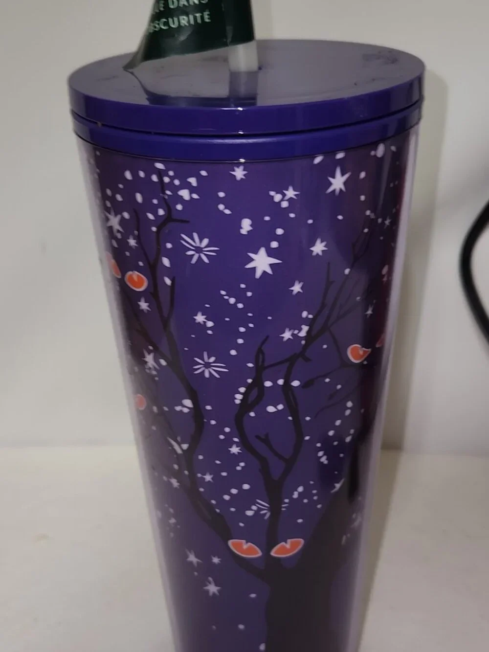 2022 Starbucks Halloween Glow In The Dark Purple Eyes Hocus Pocus Cup Fall
